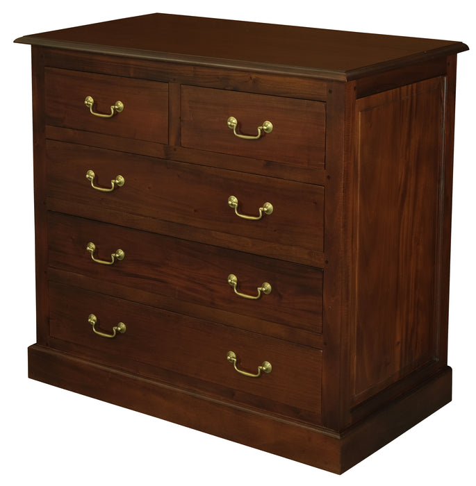 Tasmania 5 Drawer Tallboy (Mahogany)