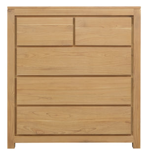 Amsterdam 5 Drawer Tallboy (Natural)