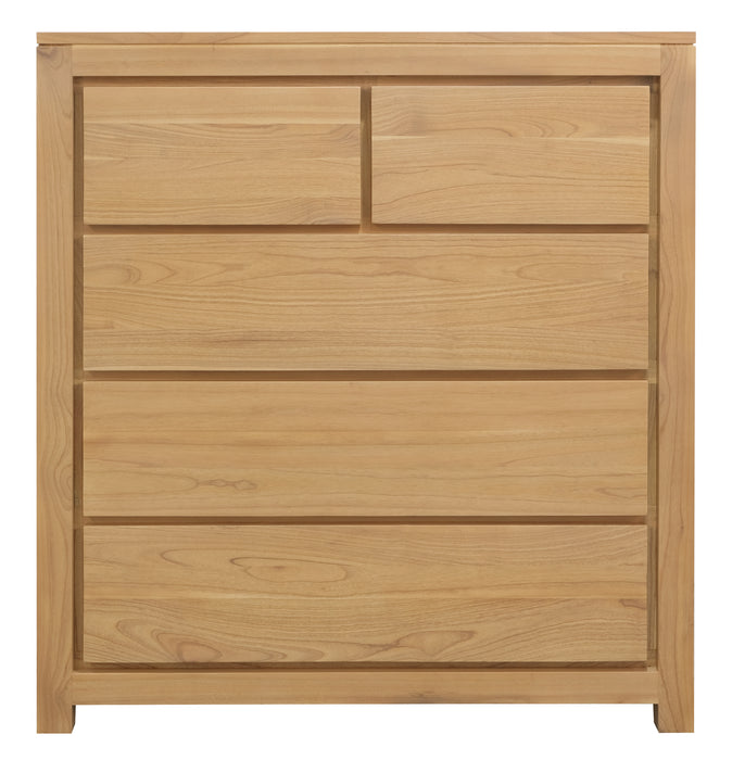 Amsterdam 5 Drawer Tallboy (Natural)