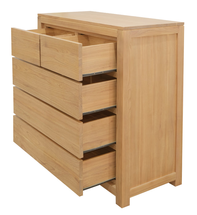 Amsterdam 5 Drawer Tallboy (Natural)