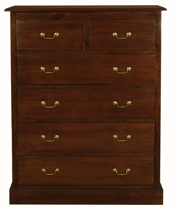 Tasmania 6 Drawer Tallboy (Mahogany)