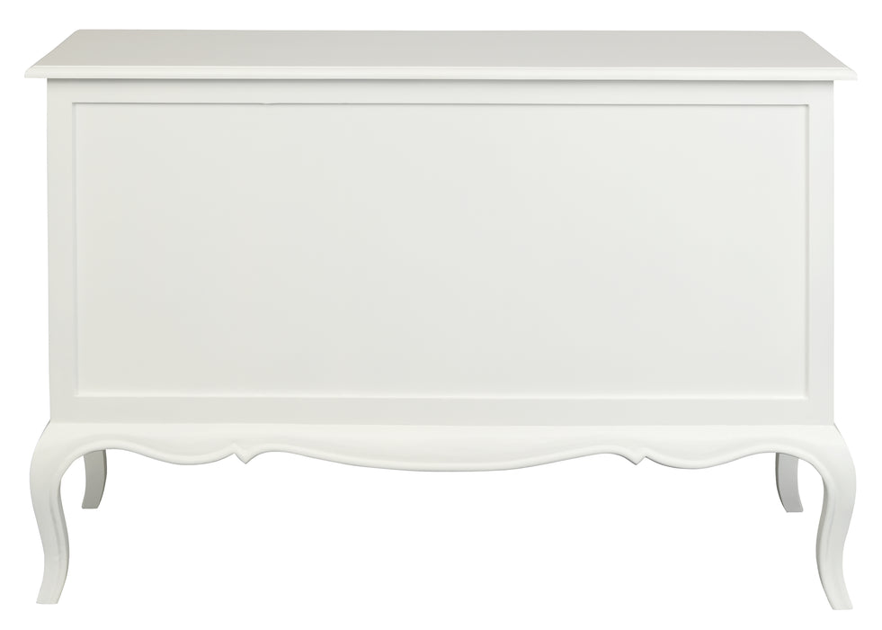 French Provincial 7 Drawer Tallboy (White)