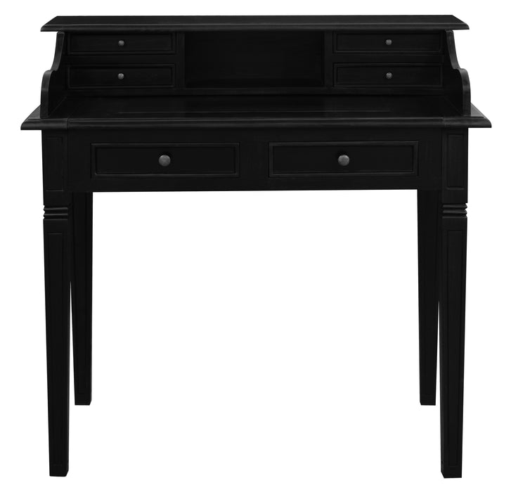 Winston 6 Drawer Writing Desk (Black)