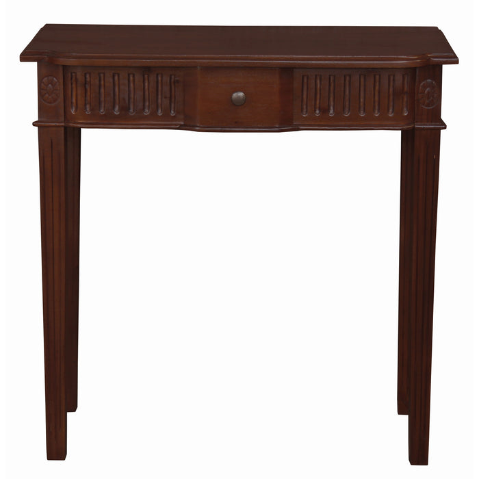 Nueva 1 Drawer Carved Sofa Table (Mahogany)