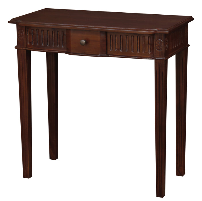 Nueva 1 Drawer Carved Sofa Table (Mahogany)