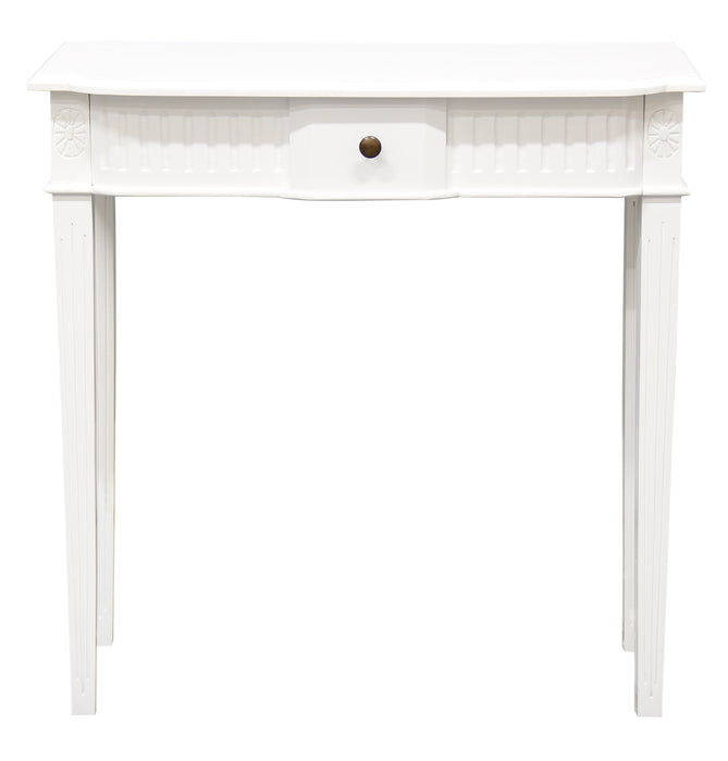 Nueva 1 Drawer Carved Sofa Table (White)