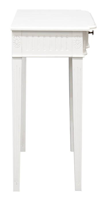 Nueva 1 Drawer Carved Sofa Table (White)