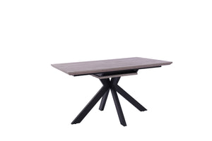 Tivoli Scratch Resistant Fixed Dining Table Grey Oak