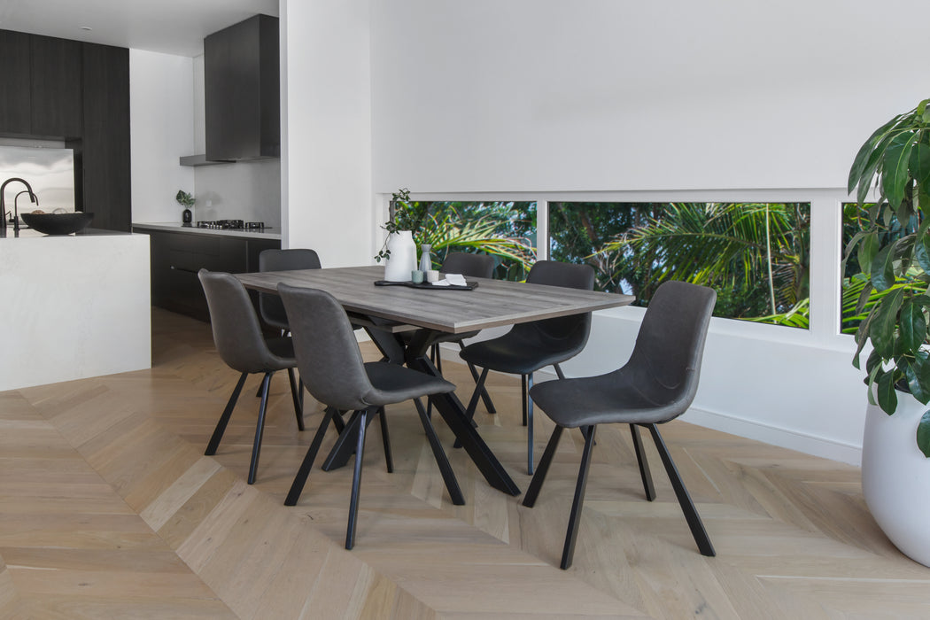 Tivoli Scratch Resistant Dining Table Grey Oak