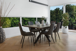 Tivoli Scratch Resistant Dining Table Grey Oak