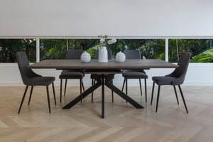 Tivoli Scratch Resistant Dining Table Grey Oak