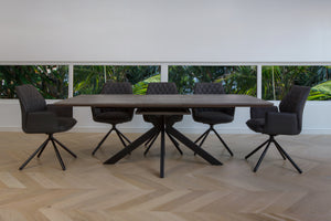 Tivoli Scratch Resistant Dining Table Grey Oak