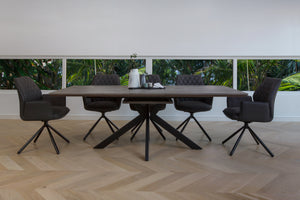 Tivoli Scratch Resistant Dining Table Grey Oak