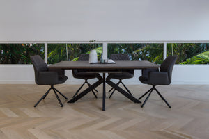 Tivoli Scratch Resistant Dining Table Grey Oak