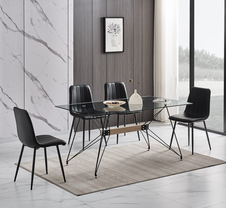 Theo Chair Black Faux Leather