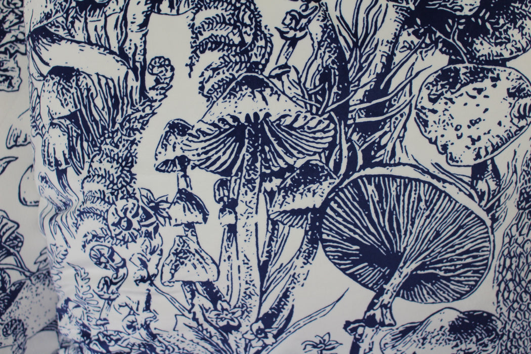 Toile Chair Blue And White Forest Toile Print Velvet