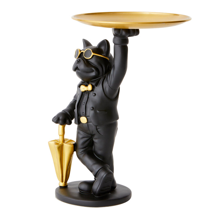 Bulldog, Umbrella, Black - Brass