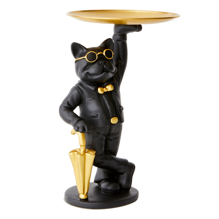 Bulldog, Umbrella, Black - Brass