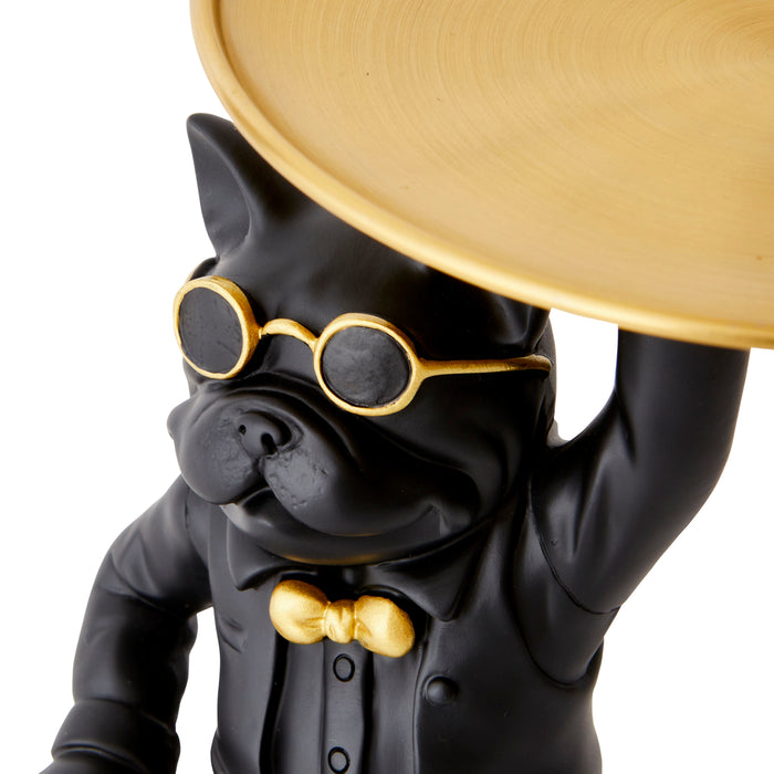 Bulldog, Umbrella, Black - Brass