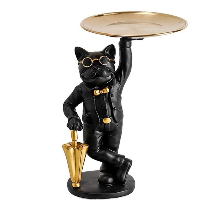 Bulldog, Umbrella, Black - Brass