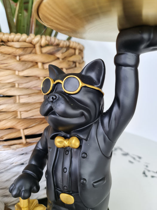 Bulldog, Umbrella, Black - Brass