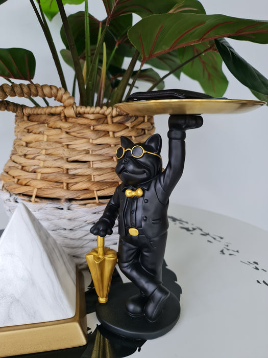 Bulldog, Umbrella, Black - Brass