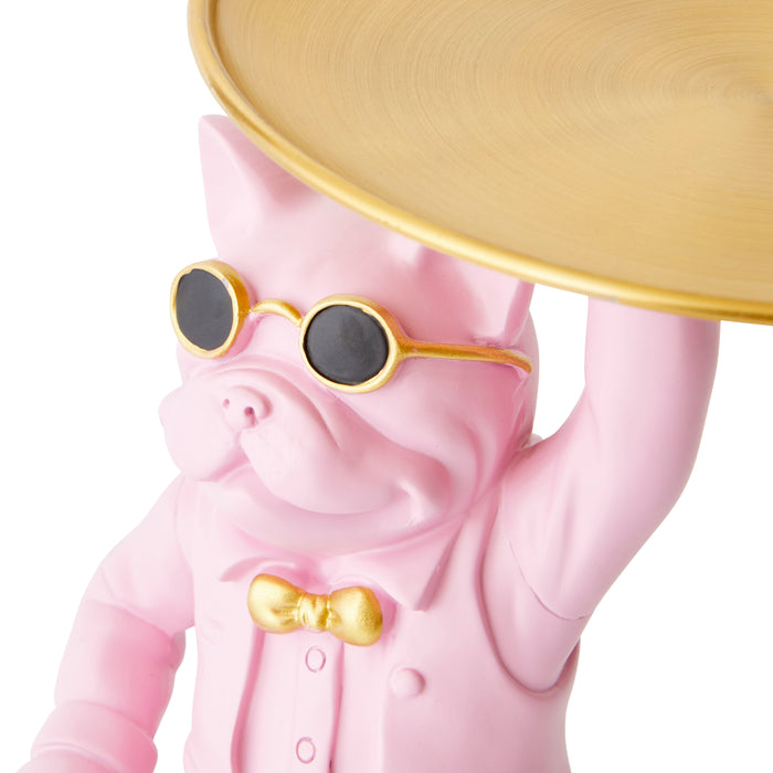 Bulldog, Umbrella, Pink - Brass