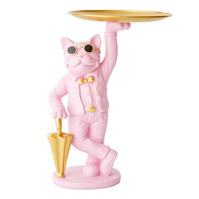 Bulldog, Umbrella, Pink - Brass