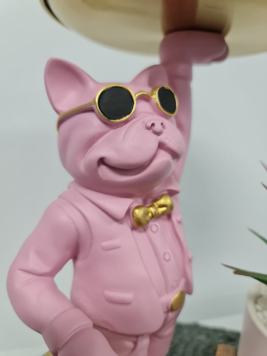 Bulldog, Umbrella, Pink - Brass