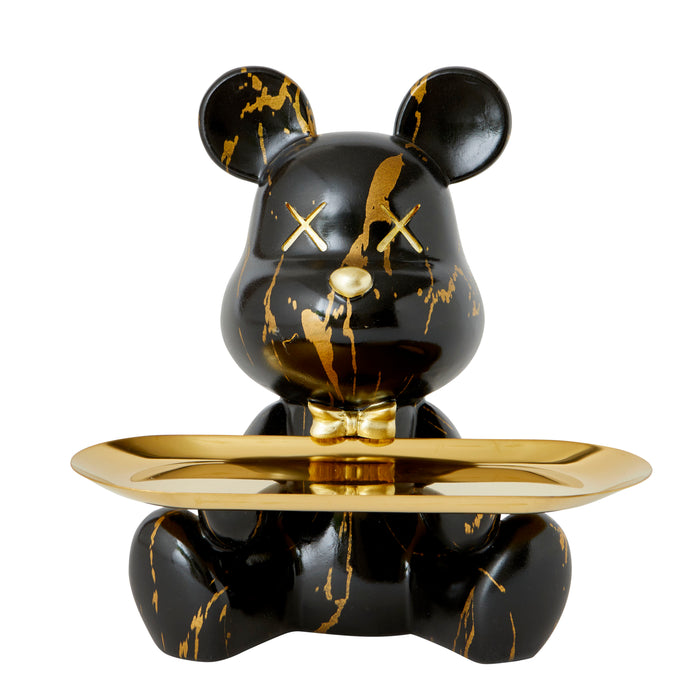 Bear Brick Tray Black/Gold