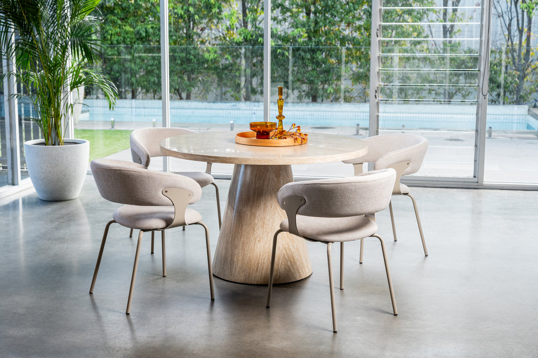 Tessa Round Dining Table French Fawn