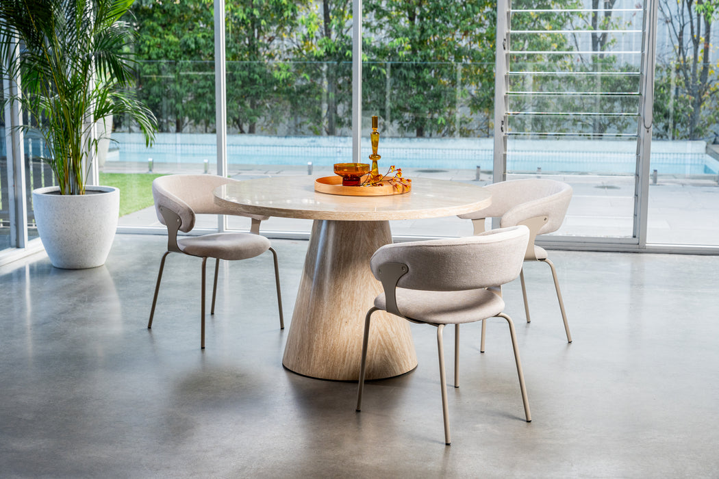 Tessa Round Dining Table French Fawn