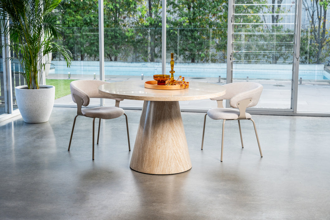 Tessa Round Dining Table French Fawn