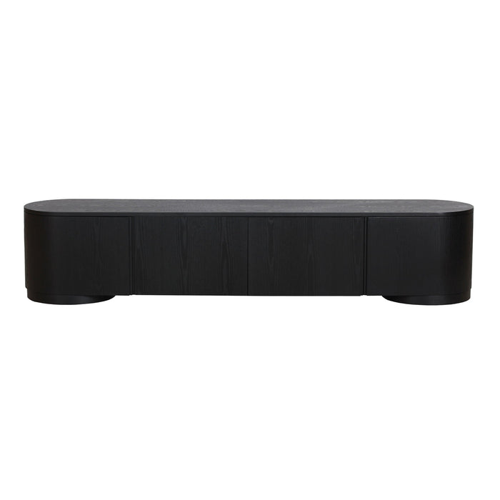 Anja 2.2m TV Entertainment Unit - Full Black