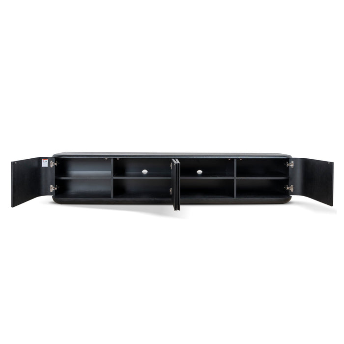 Sahar 2.2m TV Entertainment Unit - Full Black