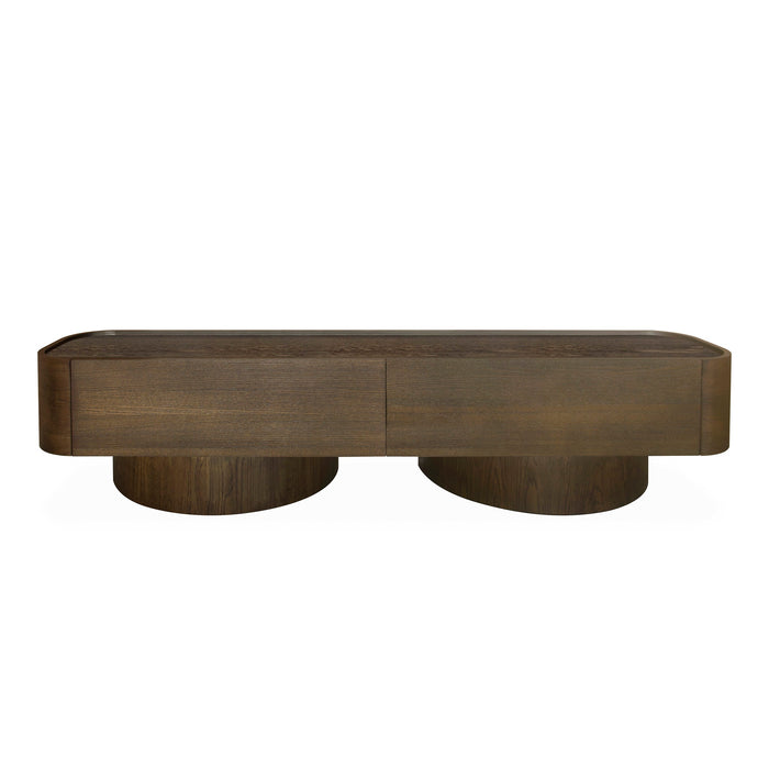 Gidon 2.2m TV Entertainment Unit - Caramel Oak