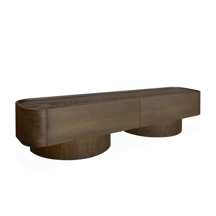 Gidon 2.2m TV Entertainment Unit - Caramel Oak