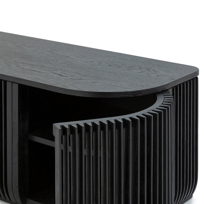 Arvena 1.75m TV Entertainment Unit - Black Stain