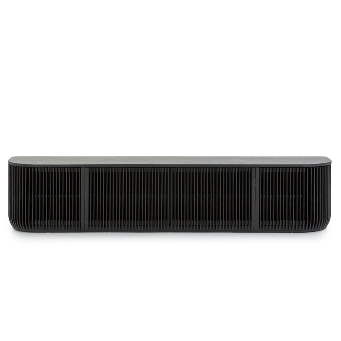 Arvena 2.15m TV Entertainment Unit - Black Stain
