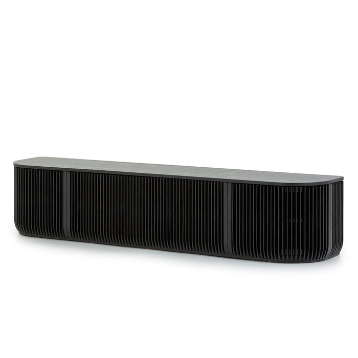 Arvena 2.15m TV Entertainment Unit - Black Stain