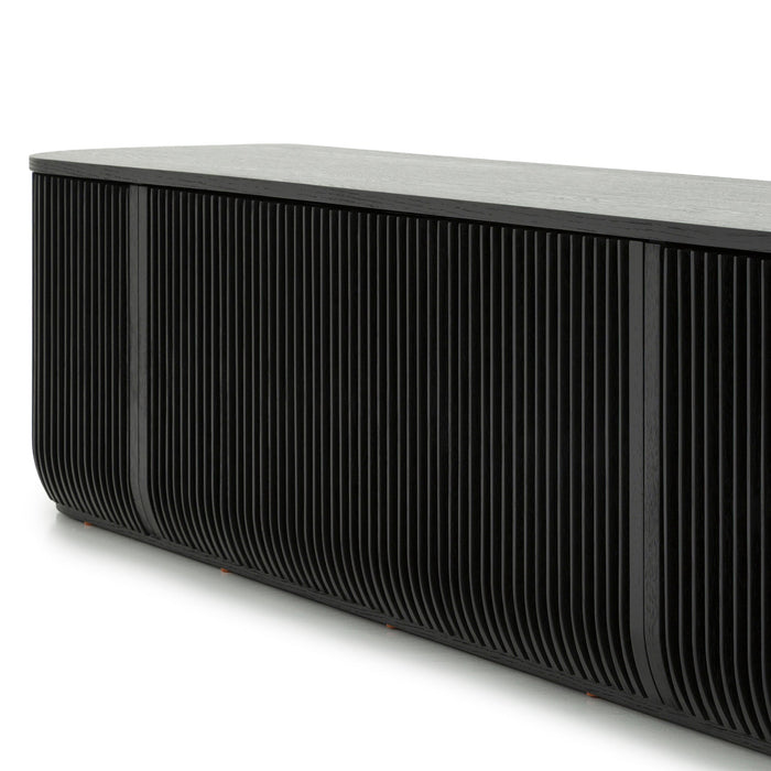 Arvena 2.15m TV Entertainment Unit - Black Stain