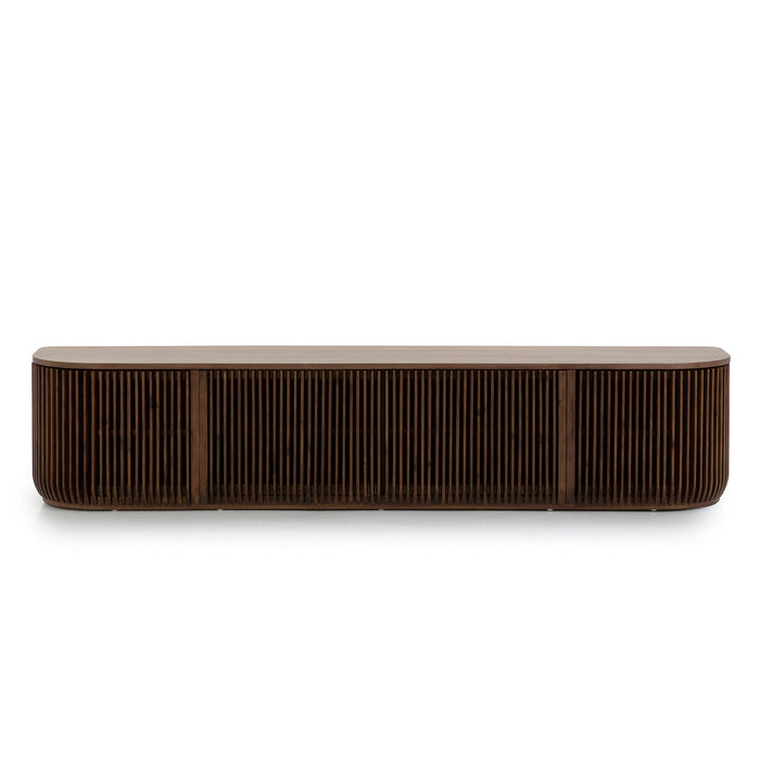 Arvena 2.15m TV Entertainment Unit - Walnut Stain
