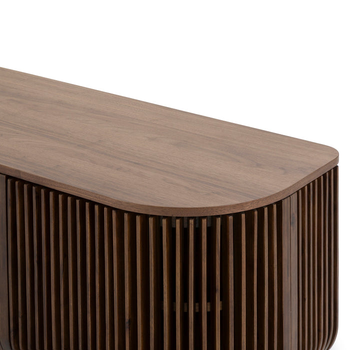 Arvena 2.15m TV Entertainment Unit - Walnut Stain