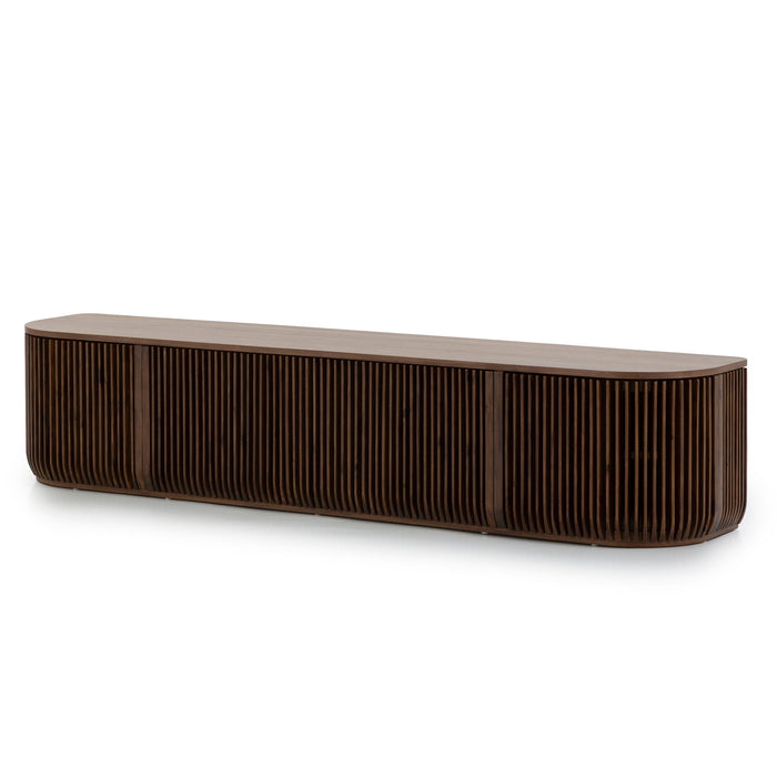 Arvena 2.15m TV Entertainment Unit - Walnut Stain
