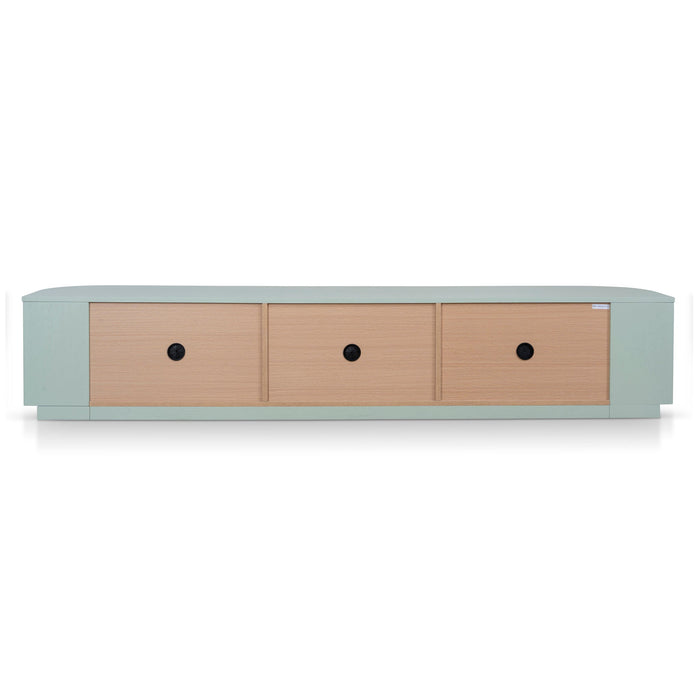 Marty 2.4m Entertainment TV Unit - Sage Green