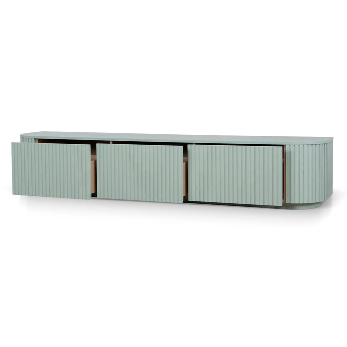 Marty 2.4m Entertainment TV Unit - Sage Green