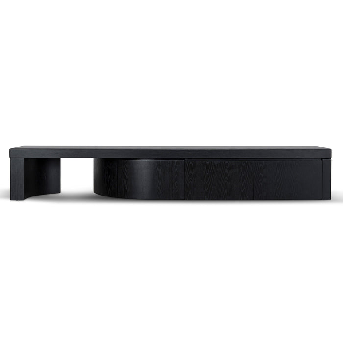 Ruvo Extendable TV Entertainment Unit - Black Oak