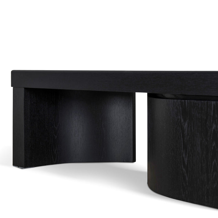 Ruvo Extendable TV Entertainment Unit - Black Oak