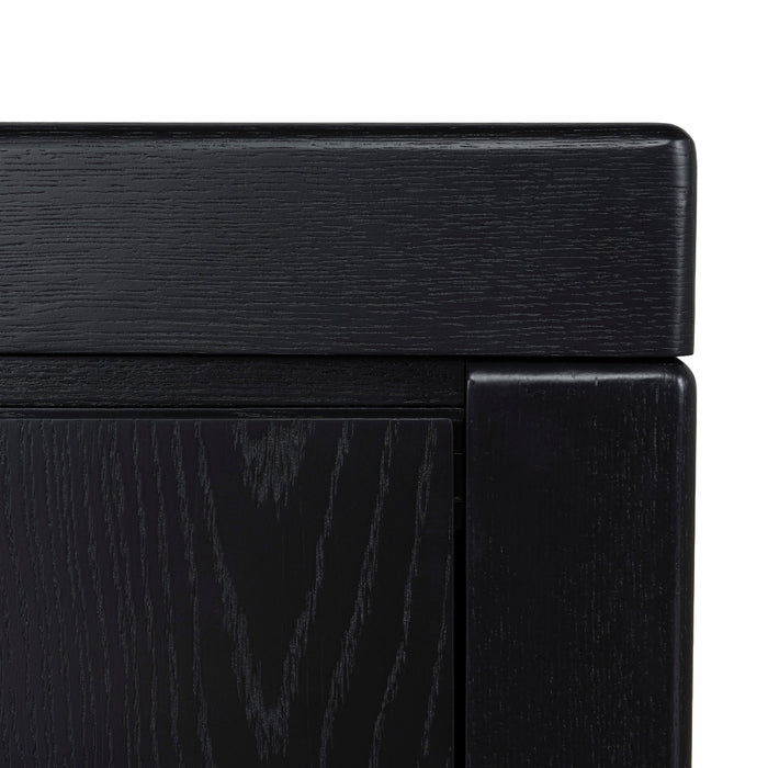 Ruvo Extendable TV Entertainment Unit - Black Oak