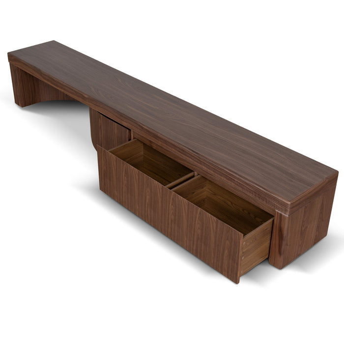 Ruvo Extendable TV Entertainment Unit - Walnut